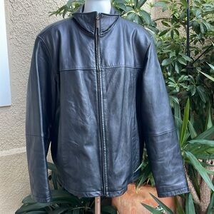 Vintage black Boston Harbour leather jacket